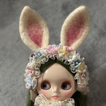 ネオブライス　ヘッドドレス　白兎耳×お花