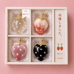 クリア×パールいちごストロベリーピアス・イヤリング