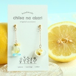 爽やかレモンとひまわりのスイーツset🍋🌻【両耳】(ピアス/イヤリング)