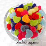 フロッキービーズ ♡ハート♡20個