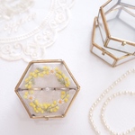 【新作】ミモザリース　刺繍リングピロー