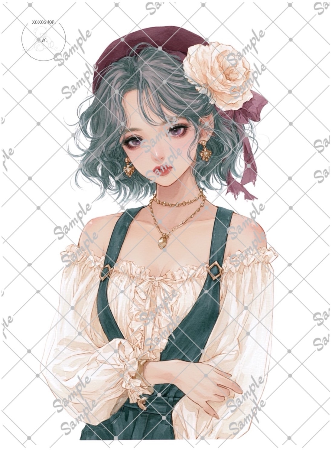 ℳ. xoxoshop オリジナル人物ステッカー2026.7月No.129 - XoXo shop