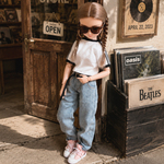 【22cmドール用】リアクロ ラインTシャツ ショート丈｜ラグラン｜ドール服 ハンドメイド スポーツミックス ユニセックス ３本ライン