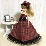 【送料無料】リカちゃん♡ドレス♡赤チェック