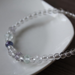 天然水晶とフローライト（B）のブレスレット