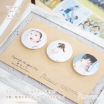 母の日・父の日 に♡ 写真 で作る オリジナル マグネット ♡　世界にひとつ オリジナル フォトプリントマグネット ３個セット　【 オーダーメイド フォトギフト 】　[PM3]