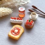 ミニチュアパンセット⑧ フェイクスイーツ フェイクフード ミニチュアフード トング付 ドールハウス　ハンドメイド　おままごと