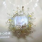 ホワイトラブラドライト・サンフラワー