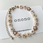 🌼　ビーズブレスレット　no.19    お花　ビーズ　ビーズアクセサリー