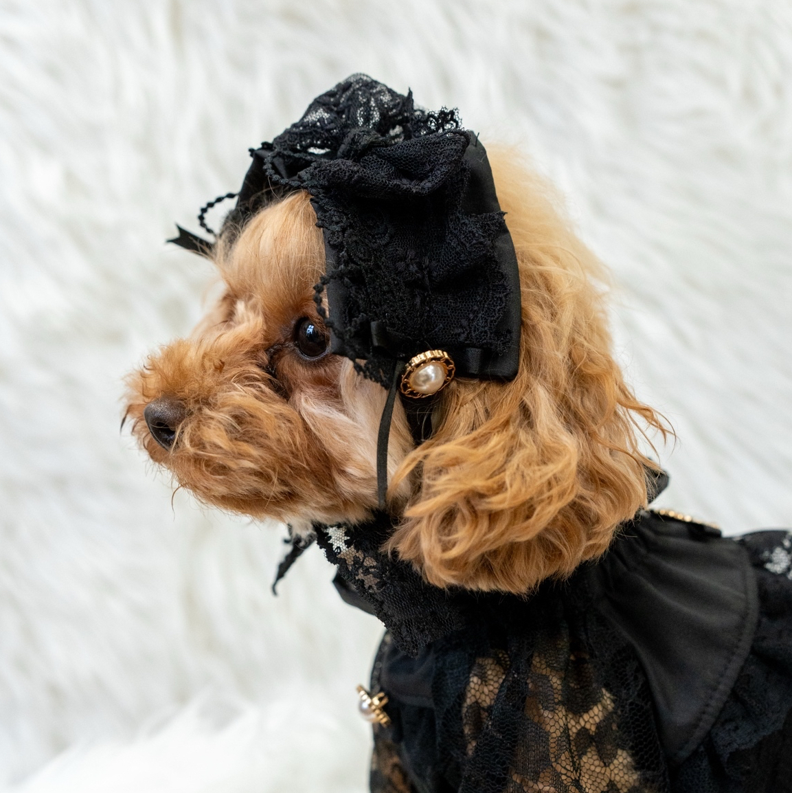 犬服 ドレス ヘッドドレス ハンドメイド セミオーダー 犬服 ドレス