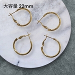 大容量【22mm】フープピアス サージカルステンレス ゴールド パーツ ピアス 1551