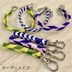 【36色から選べる】組紐ブレスレット＆お揃いストラップセット hanahimo