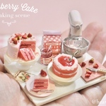 ストロベリージャムケーキのメイキングシーンA