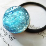 ice blue sea ヘアゴム　レジン