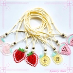 🍓🍑🍍🍉レースフルーツチョーカー💛  ＊8本（1セット）＊　トリミングチョーカー　犬猫用　ペットアクセサリー