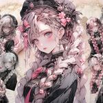 CUTE GIRL BRAIDS 　シールセット　A6 ランダム10枚セット