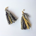 【再販】traditional〜タッセルとフェザーのピアス｜イヤリング