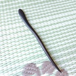 縞黒檀のかんざし　曲　穴あり　オイル