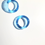 melt（clearblue）　ガラスのリング