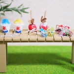 【再販なし】ミニチュアお祭りセット♡（かき氷：ブルーハワイ・レモン）　