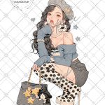 no.  654オリジナル人物ステッカー