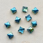 キラキラヒカル～ブルー～　チェコビーズ　6X4mm 10個
