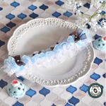 【ぬい用】チョコミントブルーなヘッドドレス(全長10cm以下〜20cmぬい対応)【個別発送】