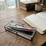 ステンドグラス　【作品名　霜夜β】　ガラストレイ　アクセサリートレイ　ペントレイ　眼鏡置き　キャッシュトレイ