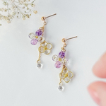 紫陽花【雫】ピアス/イヤリング ドライフラワーイヤリング 痛くないイヤリング レジンイヤリング お花のイヤリング 揺れるイヤリング