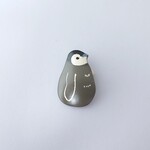 皇帝ペンギン ひな 漆ブローチ
