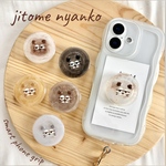 jitome nyanko grip / iPhone case【k】