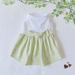【犬服セミオーダー】パピー犬服小型犬服ロング犬服中型犬服 夏の速乾メッシュニット生地ワンピース＆切り替え