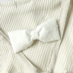 限定3点限り🌟プラスチッククリップで安心🌟落ちる肩ひも解消！ 刺繍生地の肩紐クリップ/ナチュラルかわいいリボン/刺繍生地（プルメリア/ホワイト)