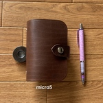 10th。minne限定【m5とってもシンプル 焦茶oil  少しワイルド】5 ミニ５システム手帳 Ｃヌメ革 染料オイル仕上 micro5 mini5 260527
