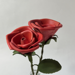 【いつまでも咲き続ける花】 | 薔薇 | レザーフラワー | レッド | 本革 |プレゼント |記念日プレゼント