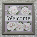 トールペイント　E様ご依頼品　WELCOMEプレート