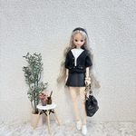 フェイク　レザー　フレア　ミニ　スカート　のみ　ピュアニーモ　リカちゃん　ワンピース　ドール　コート