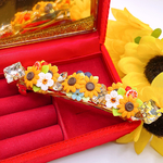 一点限定❣️ ひまわり🌻モチーフ バレッタ ヘアアクセサリー 夏 ハンドメイド レジン レディース ヘアアクセサリー 夏祭り 浴衣コーデ