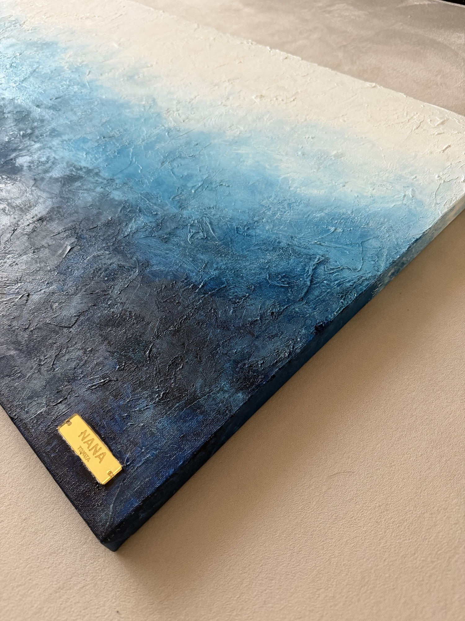 蒼凪 青/海/原画/禅/絵画/アート/抽象画/モダン/ホテル/ゴールド/縁起
