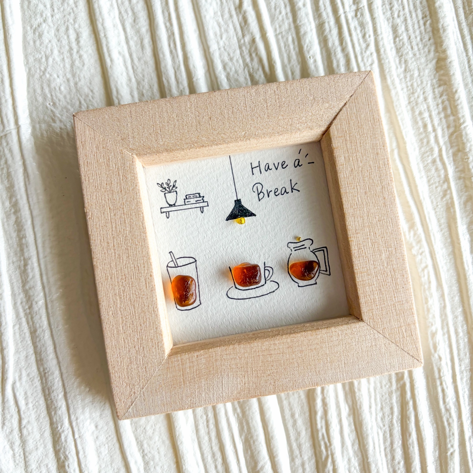 シーグラスアート ＊coffee time＊ - maruglass | minne byGMOペパボ