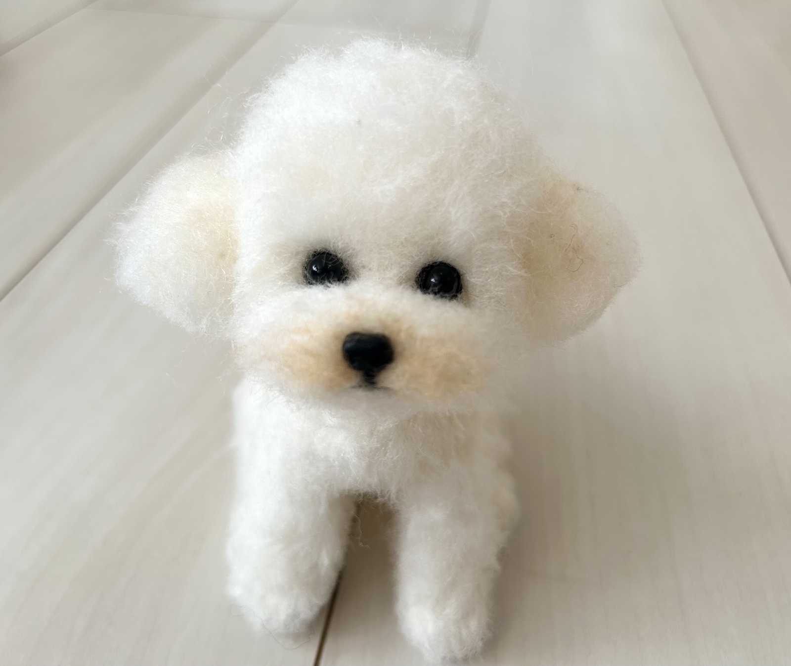 羊毛フェルト 犬 トイプードル ホワイト - TOTOKAKA1'S GALLERY