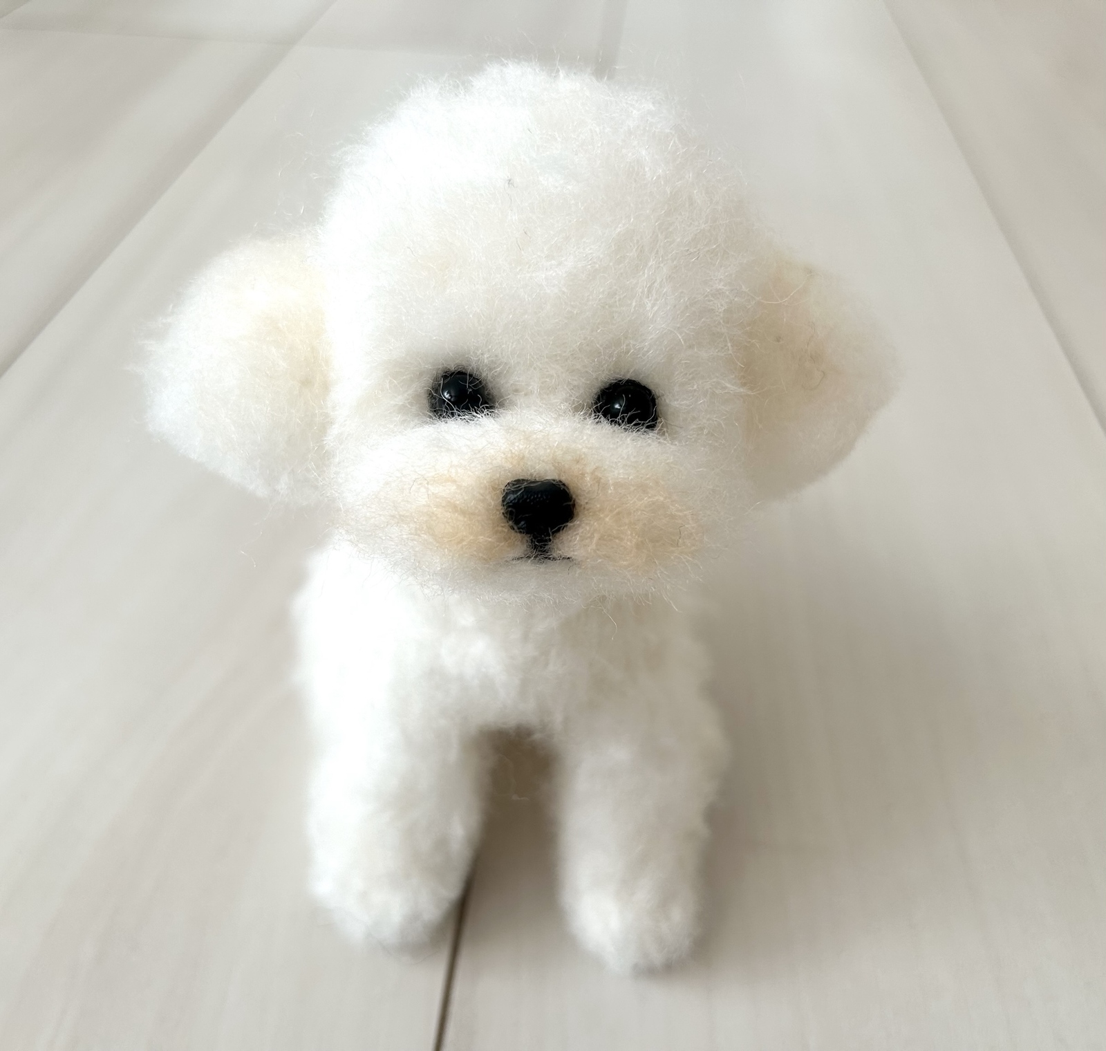 羊毛フェルト　トイプードル　♥プロフ☆必読お願いします 羊毛フェルト 犬 トイプードル ホワイト - TOTOKAKA1'S GALLERY