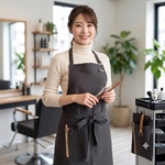 新色✨new男女🌿チャコールグレー 防水エプロン✨【ご発送1週間以内】  表地で給水・裏地で防水のオリジナルタイプ     男女兼用 ギフトラッピング 名入れOK✨ シンプル無地 灰色 メンズ