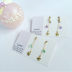 雪の結晶とミニスワロの揺ら揺らピアス/イヤリング