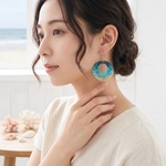 7/14生誕祭割引対象✨海を纏う 大人のピアス【サークル〇とスクエア◇】