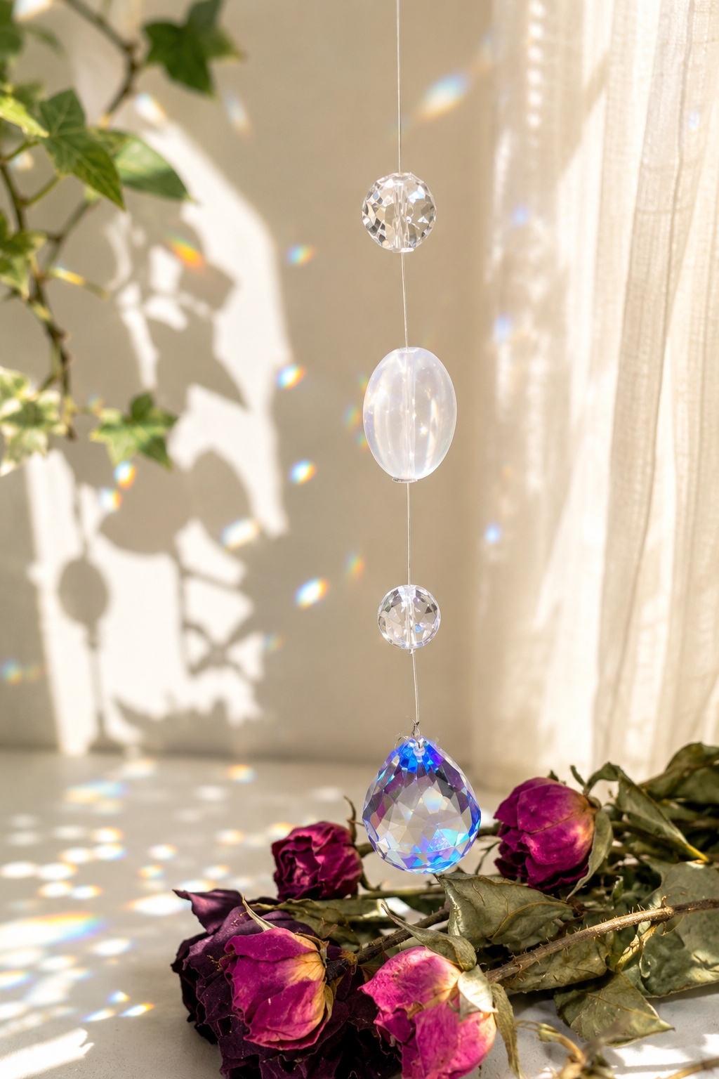 サンキャッチャー「ひかりのしずく ～ブルー～」 - katte accessoies