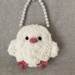 ふわふわひよこちゃんミニポーチ🐣持ち手付き