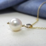SALE_14kgf_アコヤ本真珠ひと粒ネックレス No.232