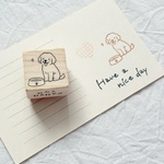 ごはんだよ♪ ｜わたしと愛犬の暮らしシリーズ｜ころころスタンプ  20×20