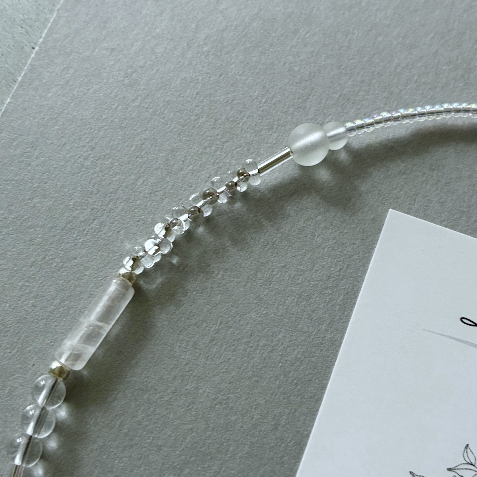 人気商品♡【天然石とビーズのネックレス】クリスタル 夏アクセサリー 